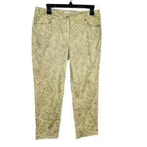 Chico's Womens Skimmer Crop Pants Size .5 US 6 Vintage Lace Casual Sateen Pocket